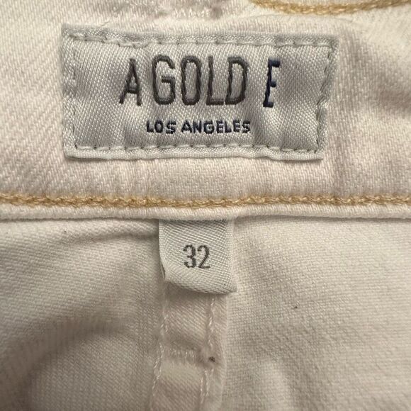 Agolde High Rise Sophie Crop Distressed Stretch Skinny Jeans White Size 32 - Picture 4 of 6